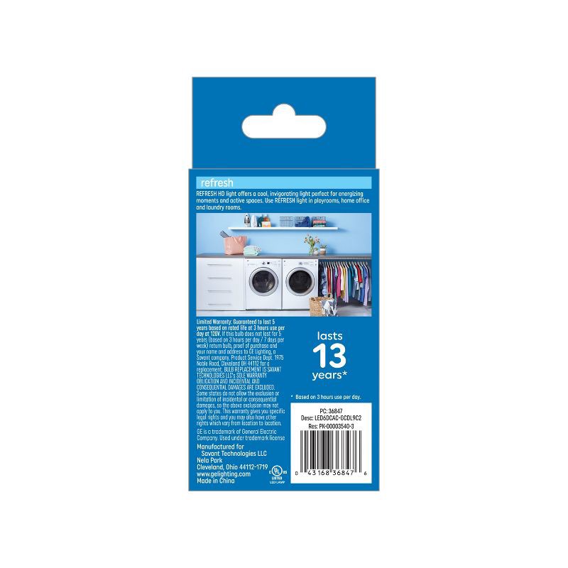slide 2 of 9, GE Household Lighting GE 2pk 60W Clear Refresh LED Decorative Light Bulbs Daylight, 2 ct