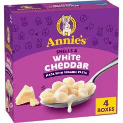 Annie's Organic Shells & White Cheddar Mac and Cheese - 24oz/4pk