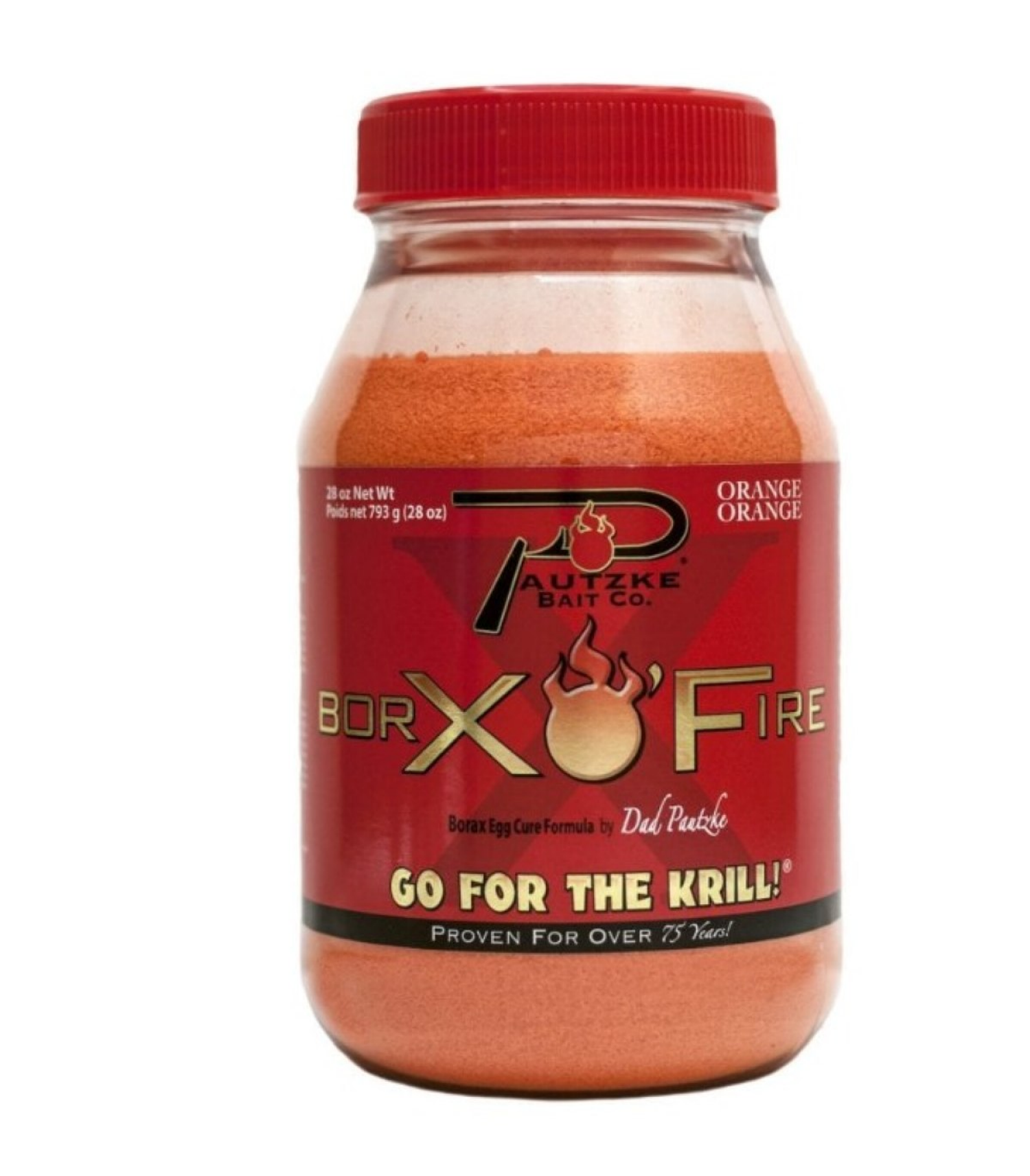 slide 2 of 2, Pautzke 28 Oz Borx O Fire Orange, 28 oz