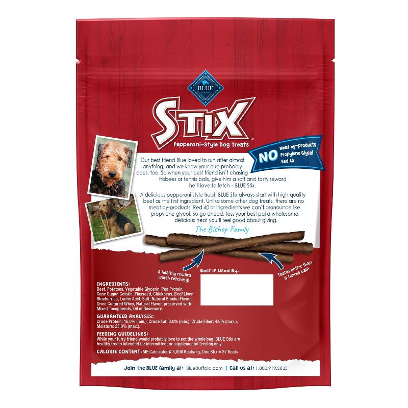 slide 2 of 4, Blue Buffalo Stix Natural Soft-Moist Dog Treats with Beef Recipe - 5oz, 5 oz