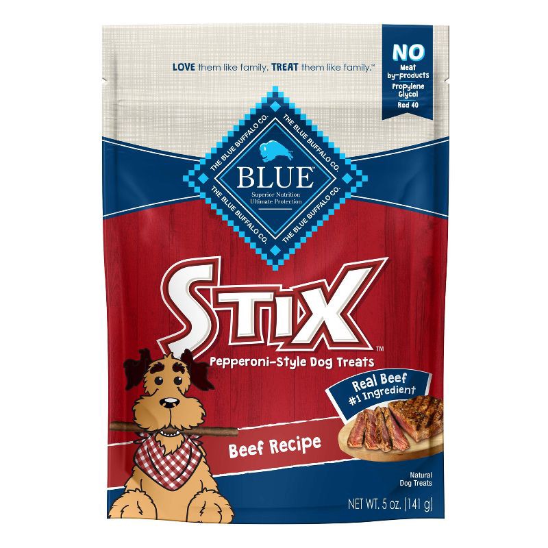 slide 1 of 4, Blue Buffalo Stix Natural Soft-Moist Dog Treats with Beef Recipe - 5oz, 5 oz