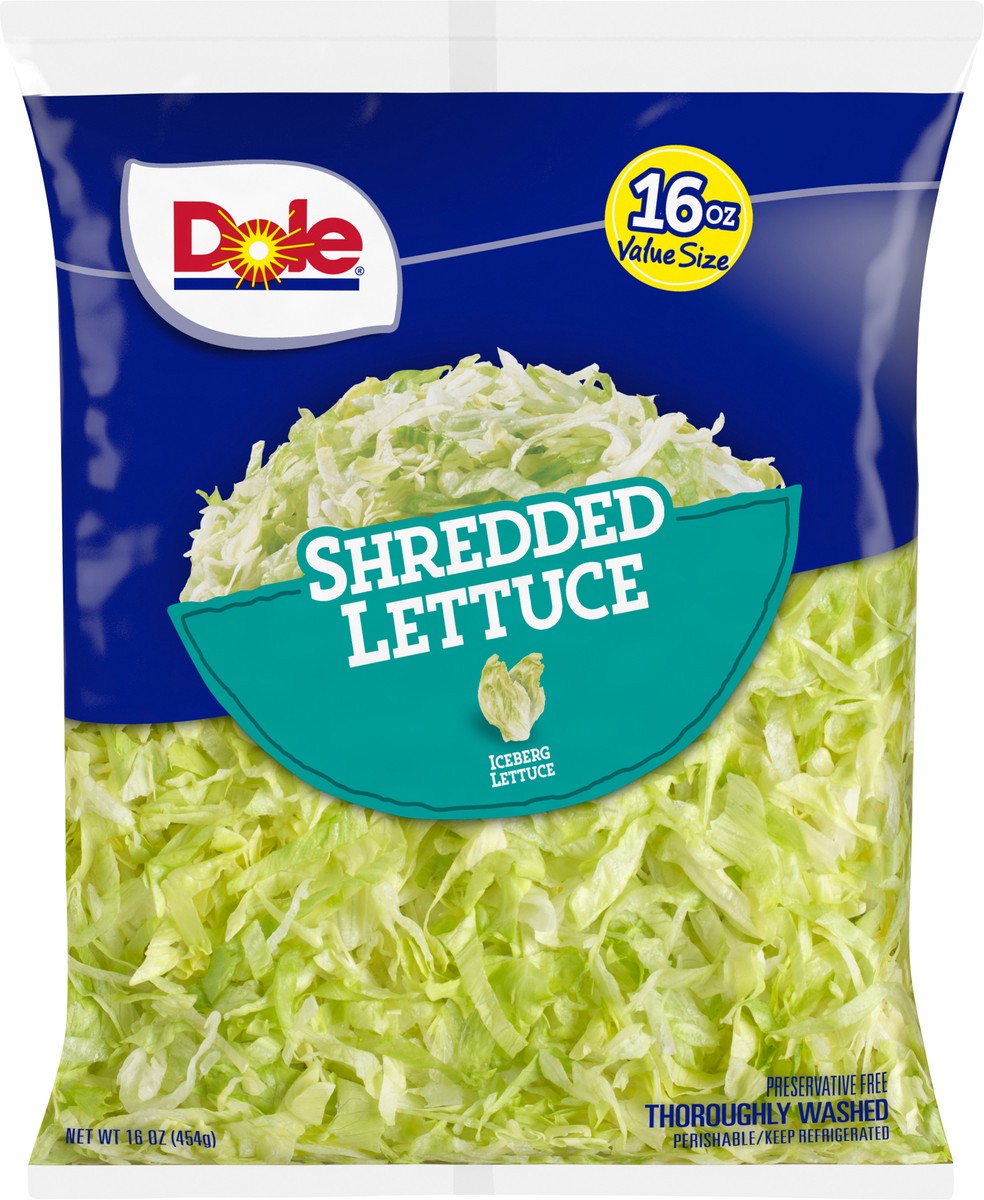 slide 2 of 3, Dole Shredded Lettuce, 16oz, 16 oz