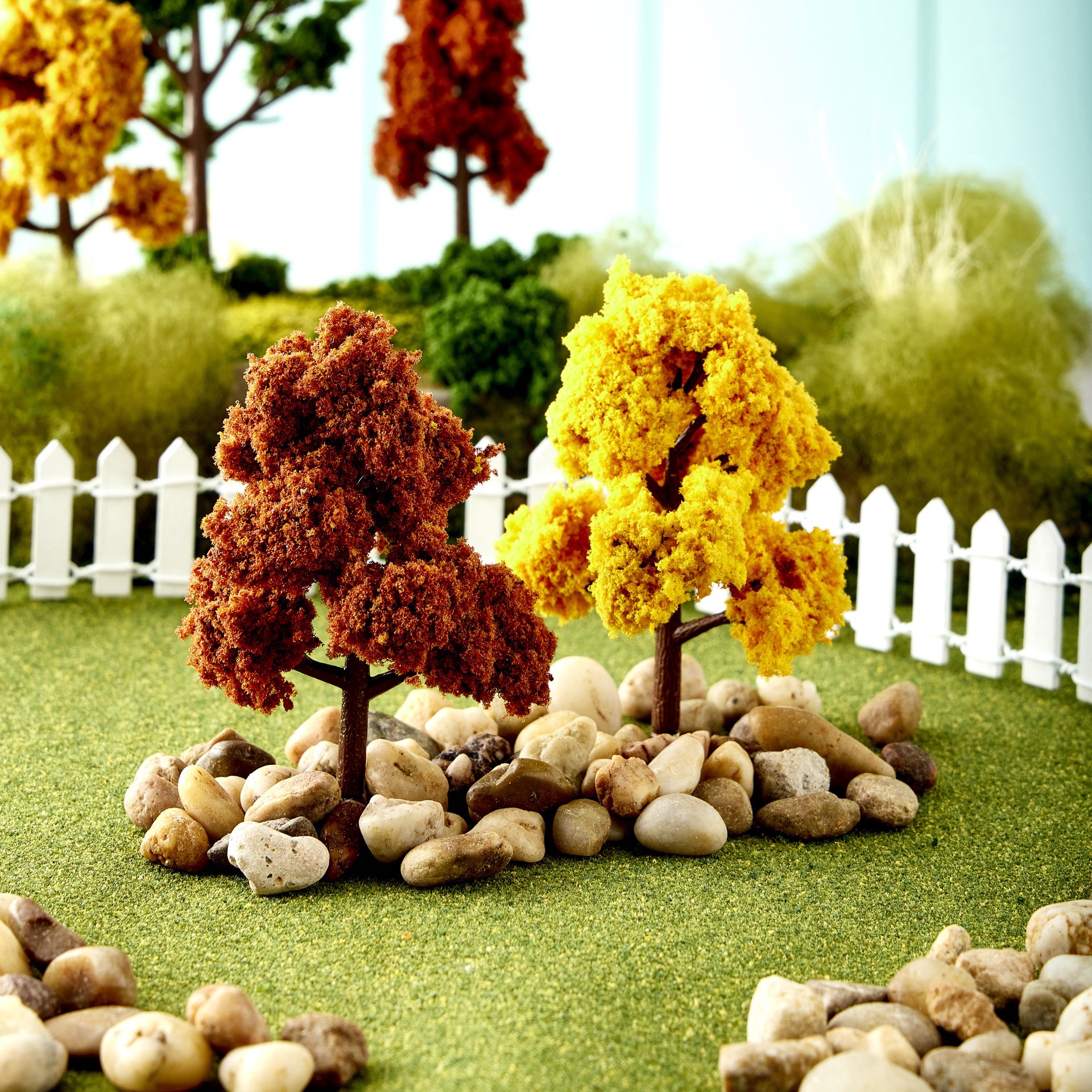 slide 3 of 6, Mini Autumn Trees By Make Market, 2.5 in - 3 in