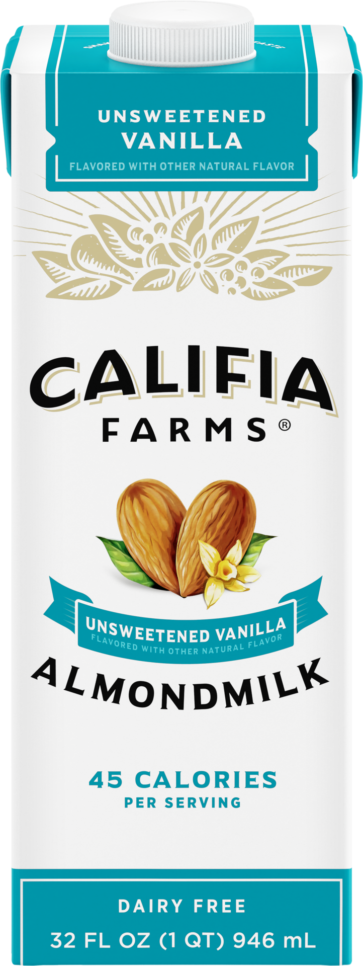 slide 1 of 1, Califia Farms Unsweetened Vanilla Almondmilk, 32 fl oz