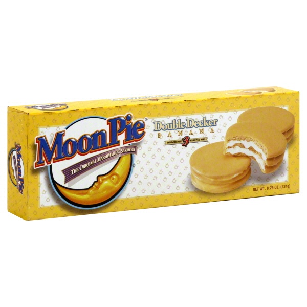 slide 1 of 1, Moon Pie Cookies Double Decker Banana, 3 ct; 8.25 oz