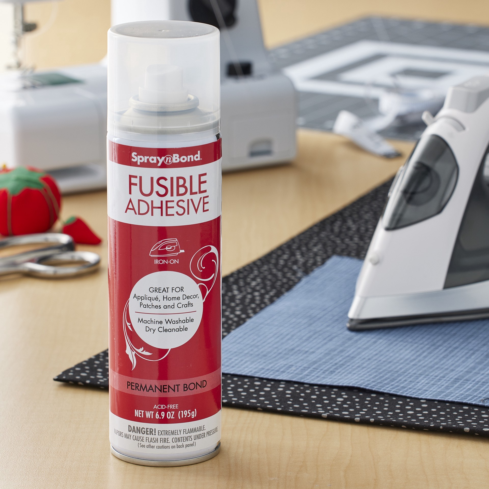 slide 3 of 4, Therm O Web Spray N Bond Fusible Adhesive Permanent Bond, 6.9 oz