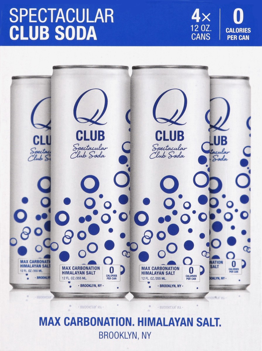 slide 1 of 6, Q Drinks Spectacular Club Soda Cans - 4 ct; 12 fl oz, 4 ct; 12 fl oz