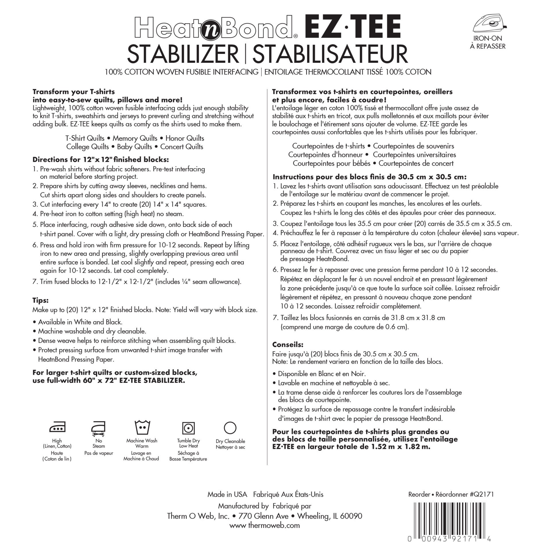 slide 2 of 4, Therm O Web Heatnbond Ez Tee Stabilizer, 14 in x 25 ft