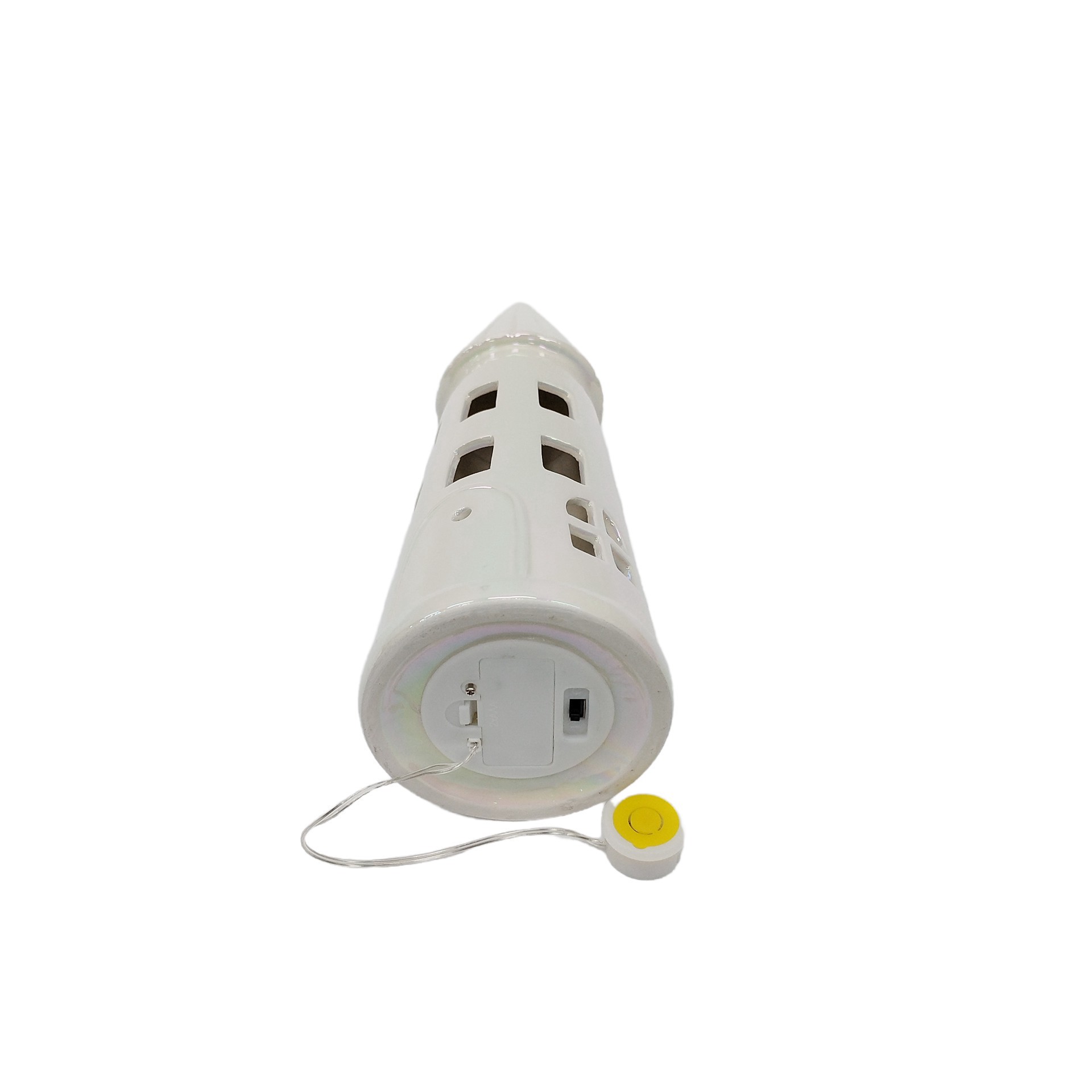 slide 4 of 4, 12" Iridescent Ceramic House Led Tabletop Decor By Ashland, 12 in