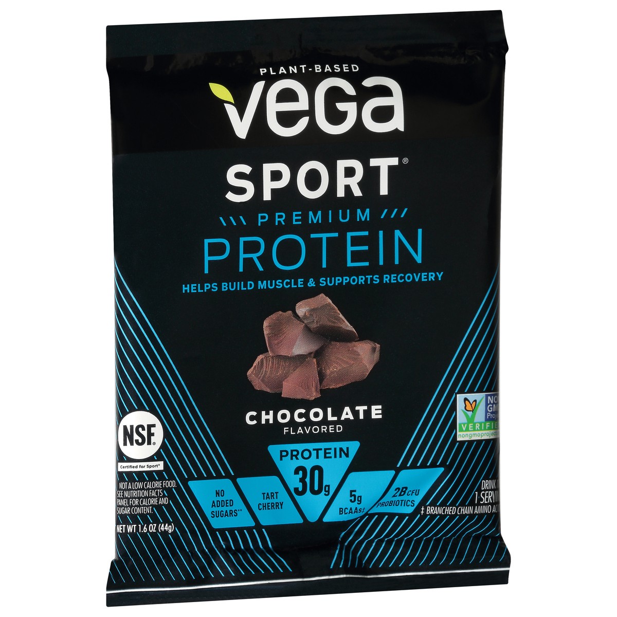 slide 3 of 12, Vega Sport Chocolate Flavored Premium Protein Powder Packet, 1.6 oz