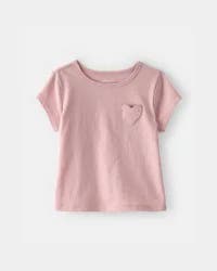 Carter's Baby Girl Heart Pocket Top - Pink Blush 12M
