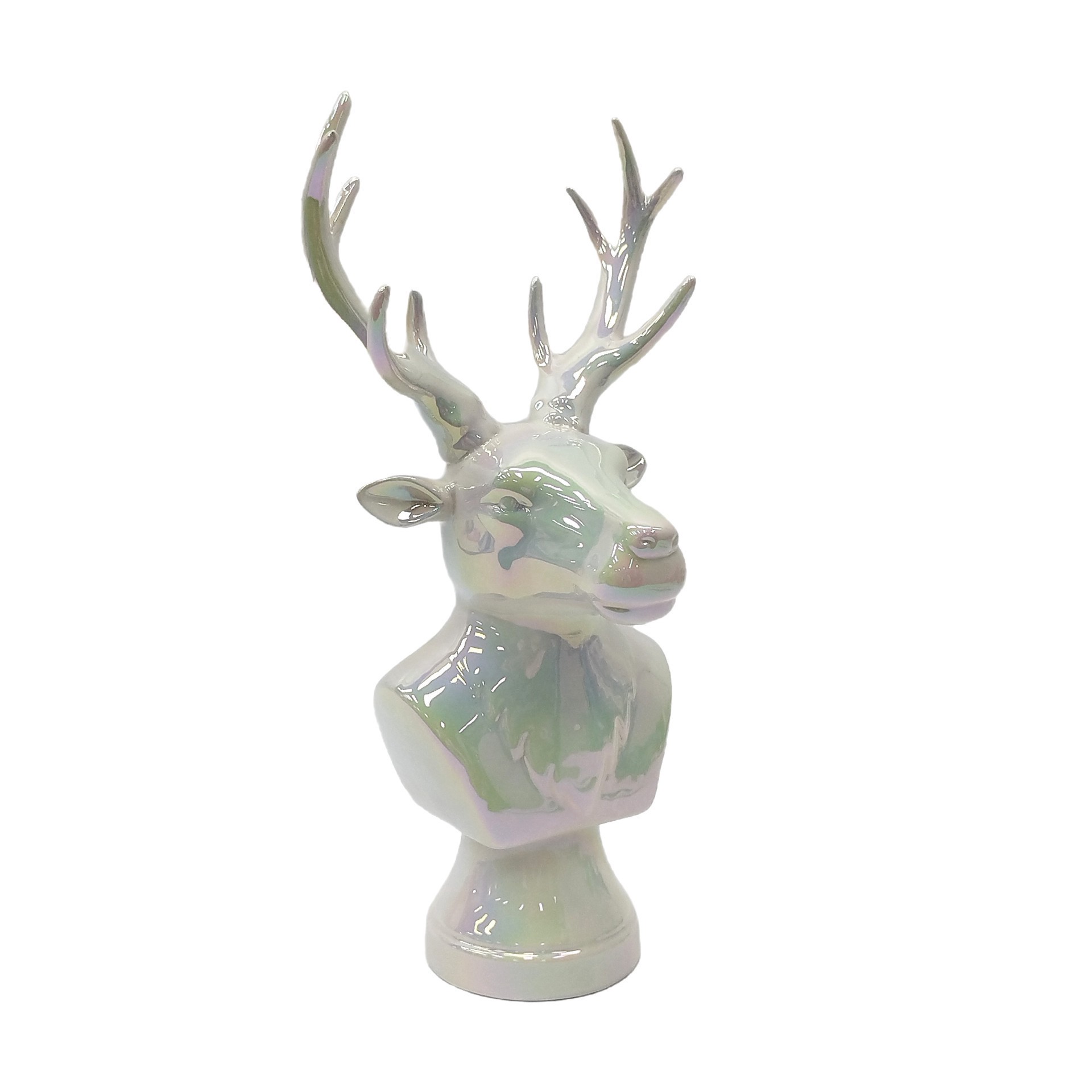 slide 3 of 3, 13.25" Iridescent White Reindeer Bust Tabletop Decor By Ashland, 13.25 in