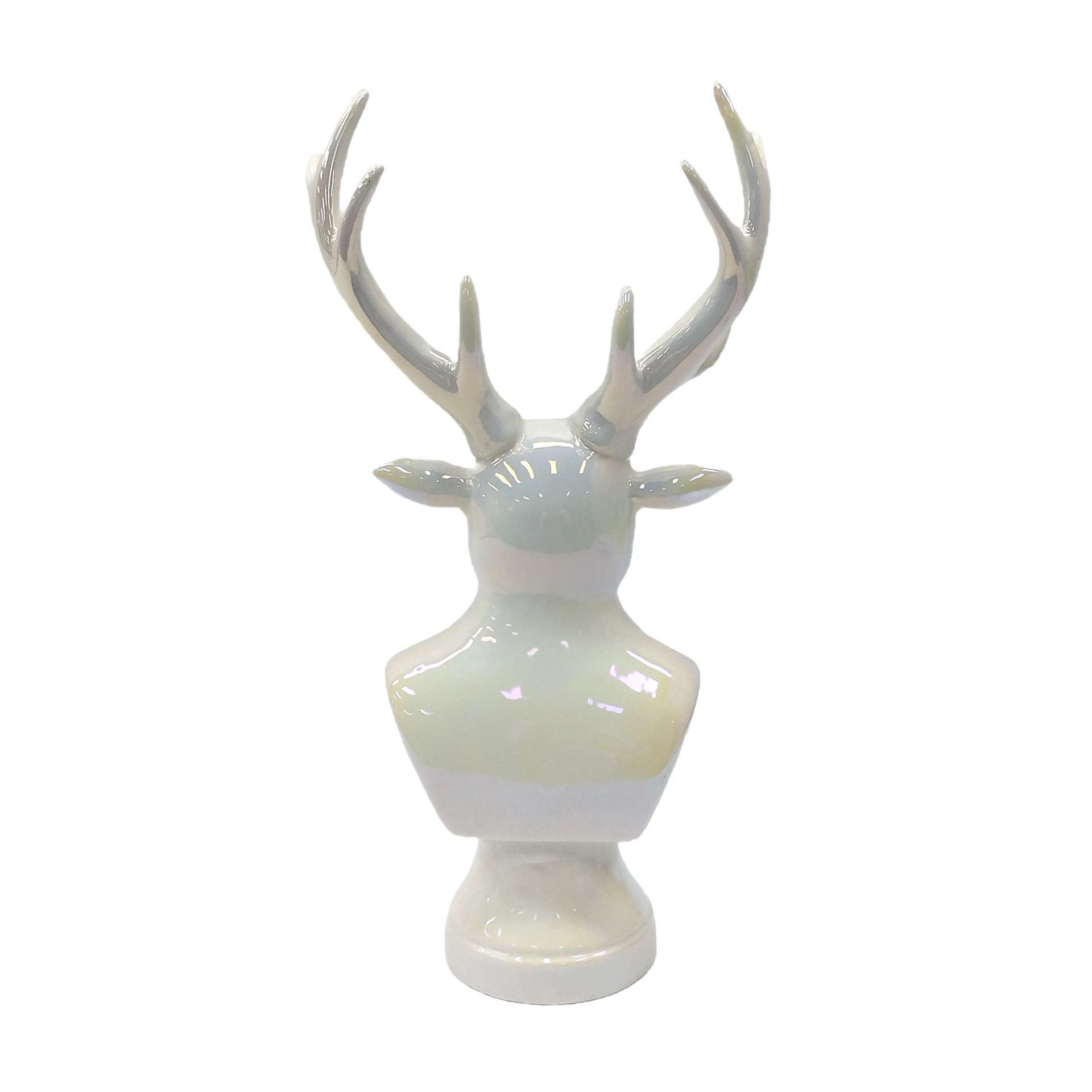 slide 2 of 3, 13.25" Iridescent White Reindeer Bust Tabletop Decor By Ashland, 13.25 in