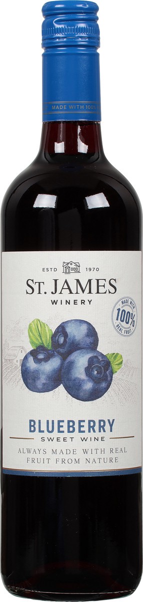 slide 2 of 9, St. James Winery Winery Blueberry Wine, 750 ml