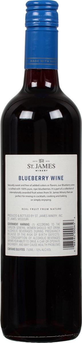 slide 3 of 9, St. James Winery Winery Blueberry Wine, 750 ml