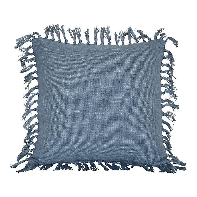 slide 1 of 2, Bee & Willow Home Faded Denim Square Indoor/Outdoor Throw Pillow - Blue, 1 ct