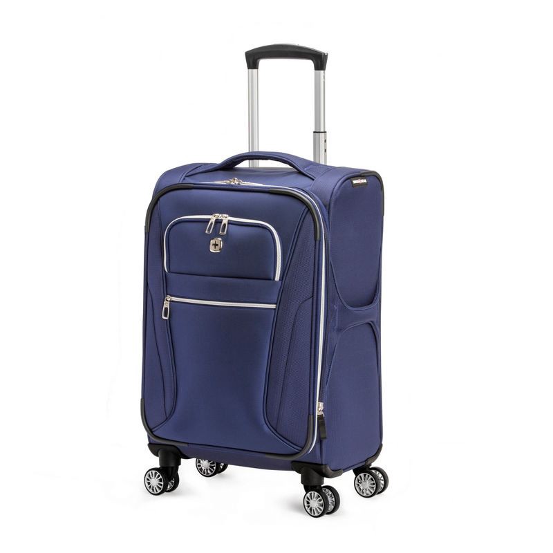 slide 1 of 7, SWISSGEAR Checklite Softside Carry On Suitcase - Deep Navy, 1 ct