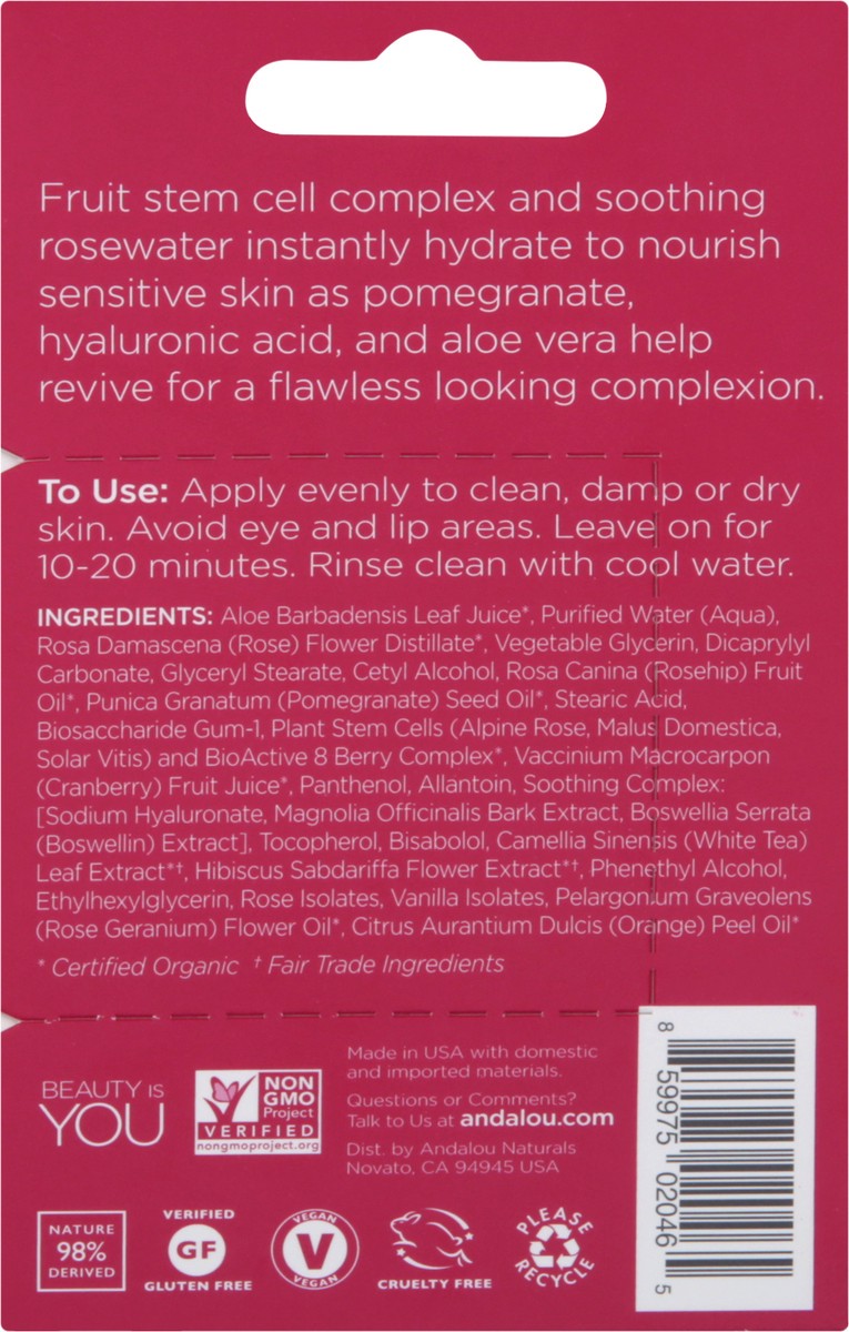 slide 6 of 7, Andalou Naturals Instant Soothing Face Mask, 0.28 oz