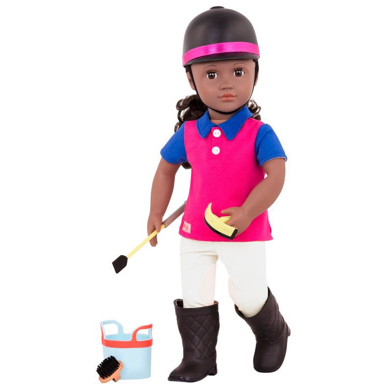 slide 4 of 4, Our Generation Rashida with Book & Outfit 18" Posable Horseback Riding Doll, 1 ct