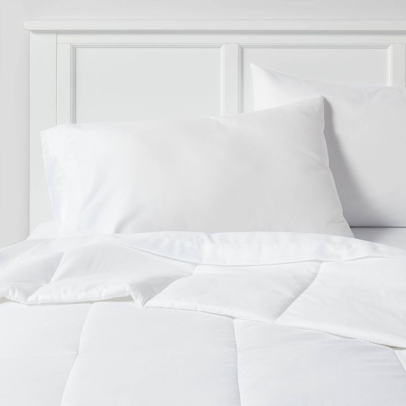 slide 1 of 6, Full/Queen All Season Comforter Insert White - Room Essentials™: Hypoallergenic Down Alternative, Percale Weave, OEKO-TEX Certified, 1 ct