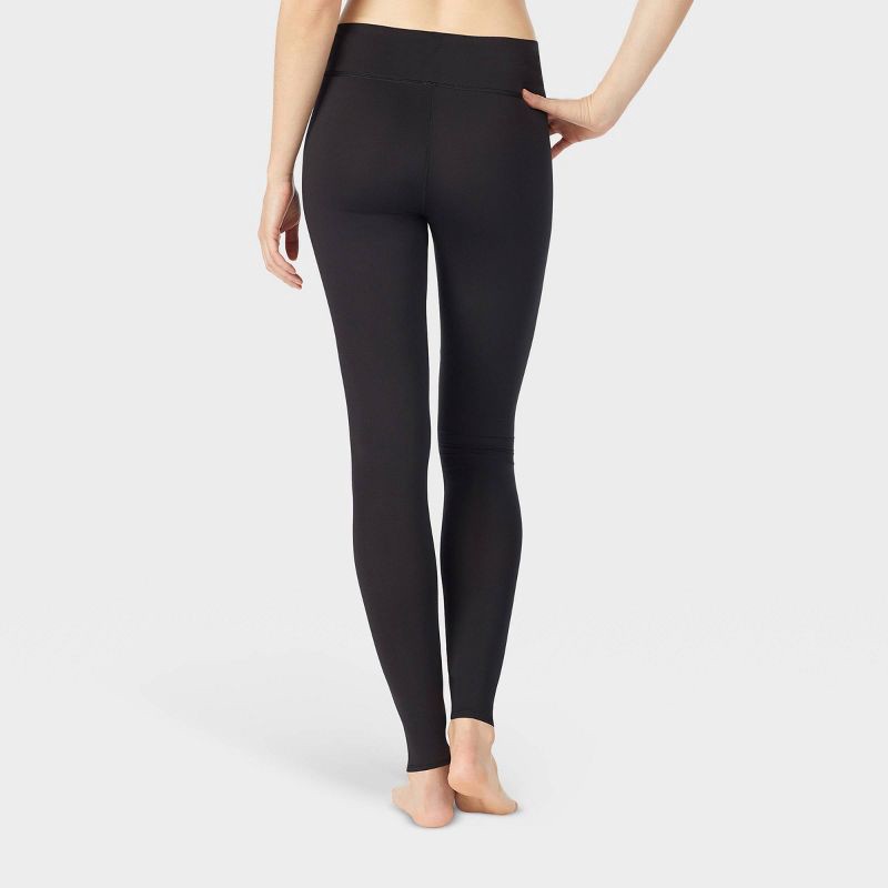 slide 2 of 8, Warm Essentials by Cuddl Duds Women's Active Thermal Leggings - Black XL, 1 ct