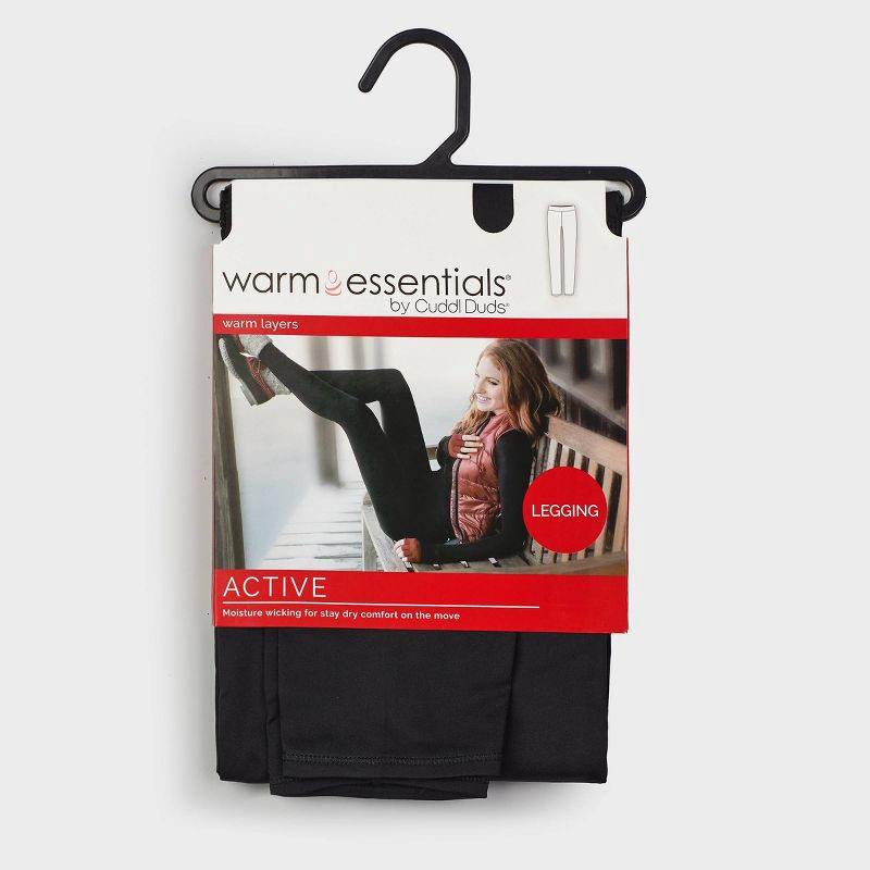 slide 7 of 8, Warm Essentials by Cuddl Duds Women's Active Thermal Leggings - Black XL, 1 ct