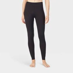Warm Essentials by Cuddl Duds Women's Active Thermal Leggings - Black XL