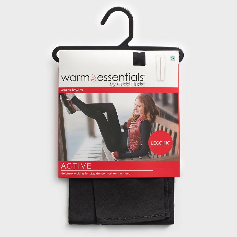 slide 6 of 8, Warm Essentials by Cuddl Duds Women's Active Thermal Leggings - Black XXL, 1 ct
