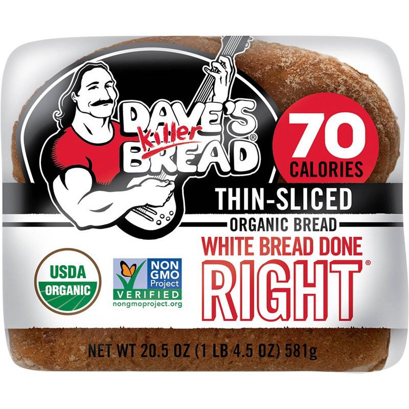 slide 8 of 8, Dave's Killer Bread Organic Thin Sliced White Sandwich Bread - 20.5oz, 20.5 oz