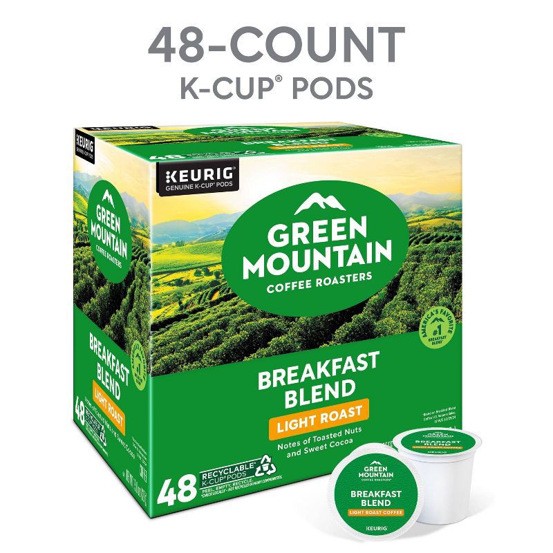 slide 3 of 19, Green Mountain Coffee Breakfast Blend Keurig K-Cup Coffee Pods - Light Roast - 48ct, 48 ct