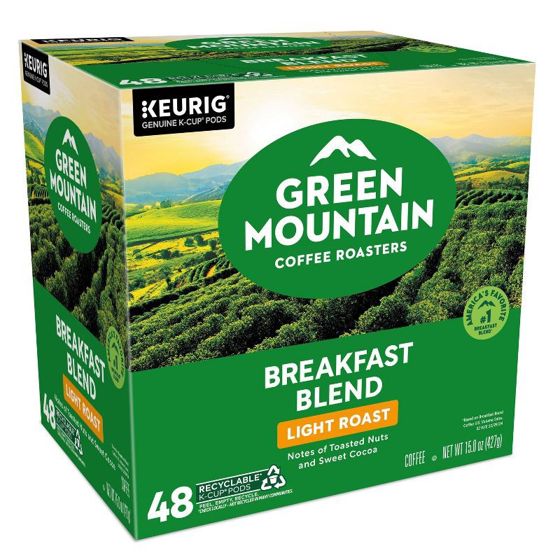 slide 17 of 19, Green Mountain Coffee Breakfast Blend Keurig K-Cup Coffee Pods - Light Roast - 48ct, 48 ct