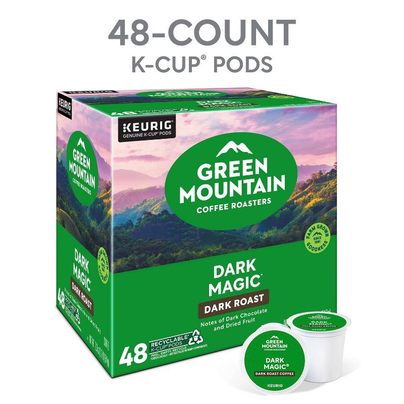 slide 3 of 19, Green Mountain Coffee Dark Magic Keurig K-Cup Coffee Pods - Dark Roast - 48ct, 48 ct