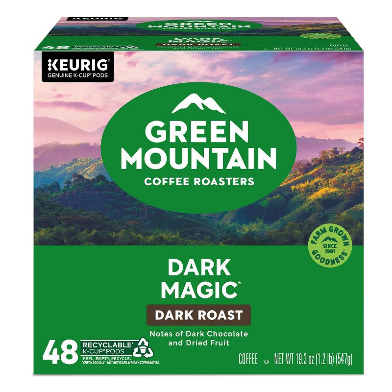 slide 15 of 19, Green Mountain Coffee Dark Magic Keurig K-Cup Coffee Pods - Dark Roast - 48ct, 48 ct