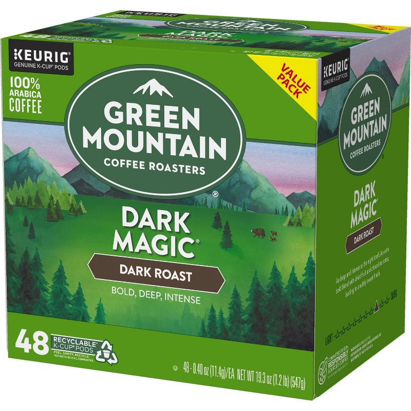 slide 4 of 8, Green Mountain Coffee Dark Magic Keurig K-Cup Coffee Pods - Dark Roast - 48ct, 48 ct