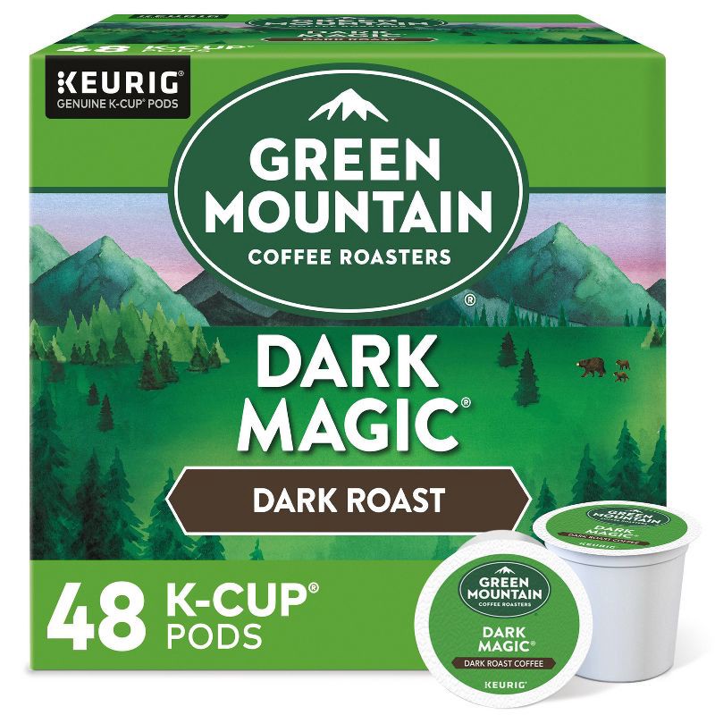 slide 1 of 8, Green Mountain Coffee Dark Magic Keurig K-Cup Coffee Pods - Dark Roast - 48ct, 48 ct