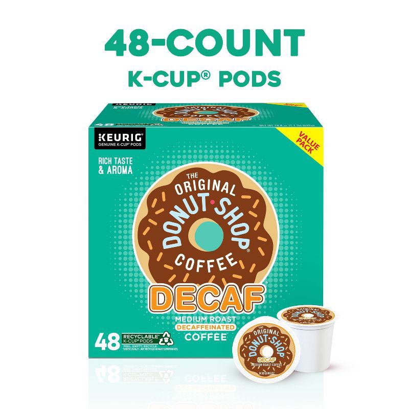 slide 2 of 16, The Original Donut Shop Decaf Medium Roast Keurig K-Cup Coffee Pods - 48ct, 48 ct