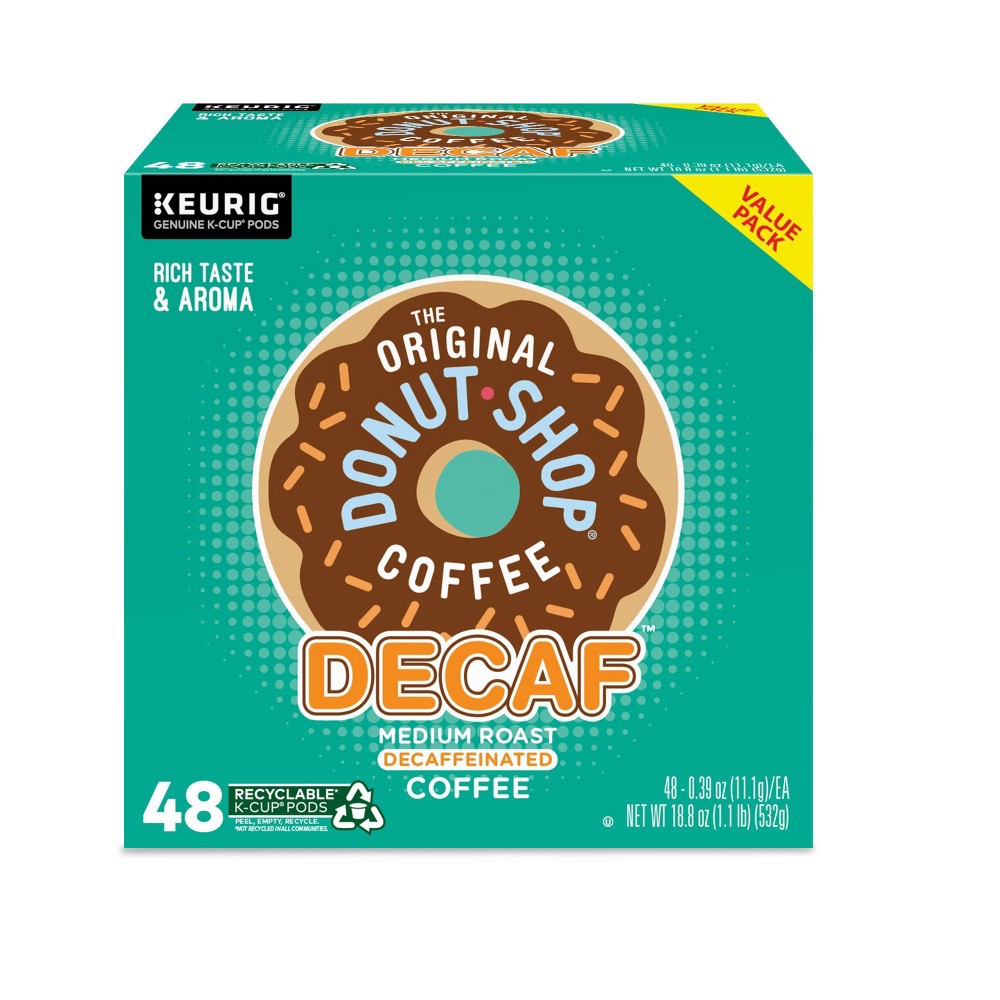 The Original Donut Shop Decaf Medium Roast Keurig K-Cup Coffee Pods 48 ...