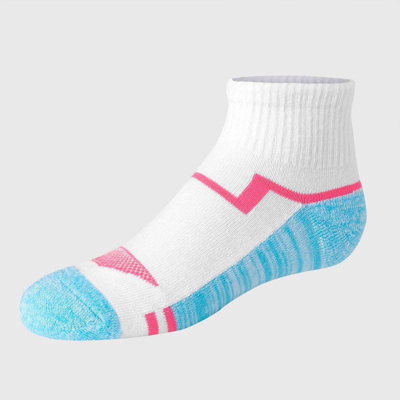 slide 4 of 4, Hanes Girls' 12pk Ankle Athletic Socks - Color May Vary M, 12 ct