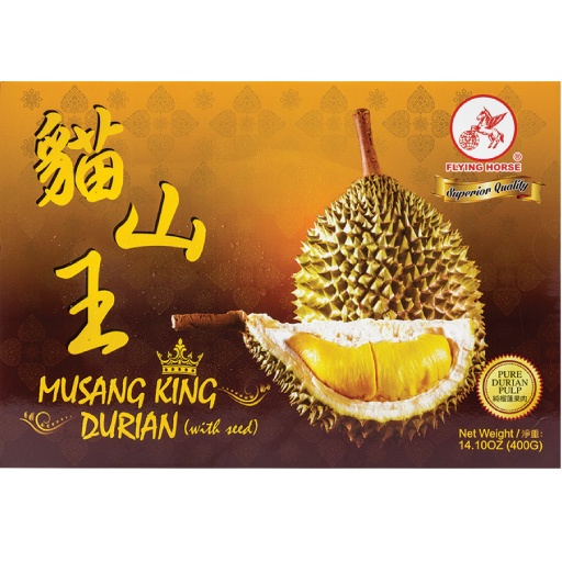 slide 1 of 1, Flying Horse F/Horse Musang King Durian Meat W/Seed, 14.1 oz