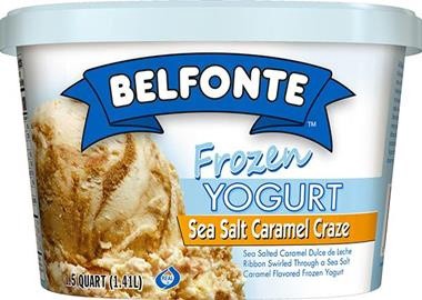 slide 1 of 1, Belfonte Sea Salt Caramel Craze Frozen Yogurt, 48 oz