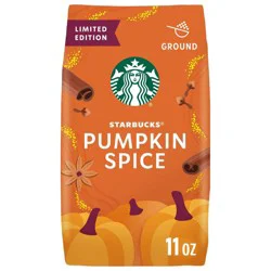 Starbucks Pumpkin Spice Light Roast Ground Coffee - 11oz: Arabica Beans, No Added Sugar