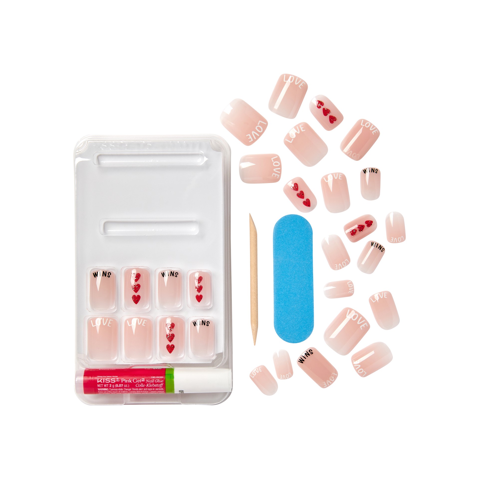 slide 4 of 5, KISS Voguish Fantasy Pride Press-On Nails, Nude, Short Length, Square Shape, 31 Ct., 1 ct