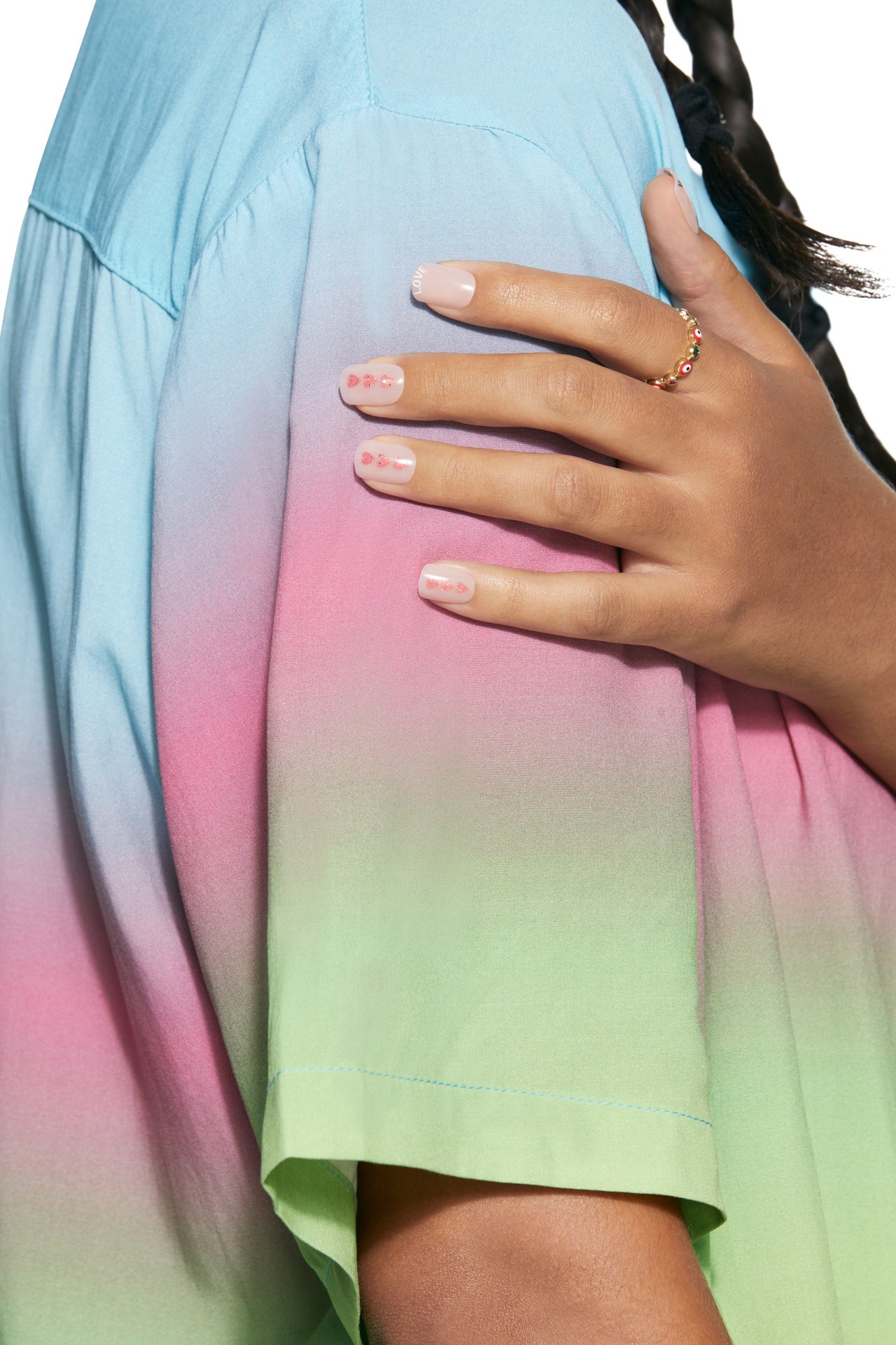 slide 2 of 5, KISS Voguish Fantasy Pride Press-On Nails, Nude, Short Length, Square Shape, 31 Ct., 1 ct