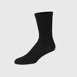 Hanes Men's 20pk Lightweight Comfort Super Value Crew Socks - Black 6-12: Moisture Wicking, Banded Cuff