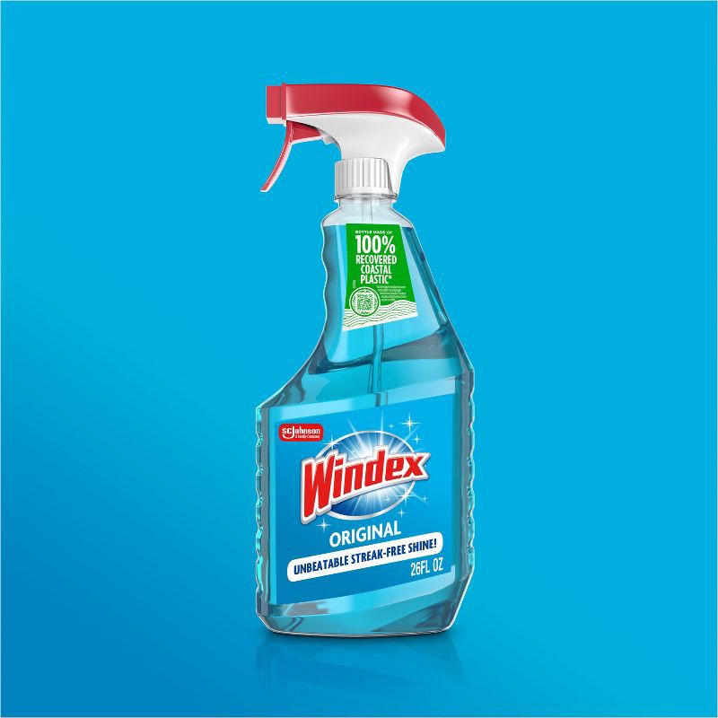 slide 2 of 12, Windex Original Blue Glass Cleaner Spray - 26 fl oz, 26 fl oz