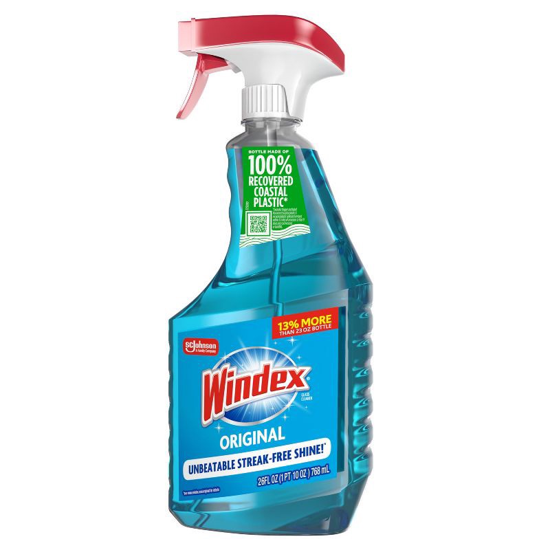 slide 12 of 12, Windex Original Blue Glass Cleaner Spray - 26 fl oz, 26 fl oz