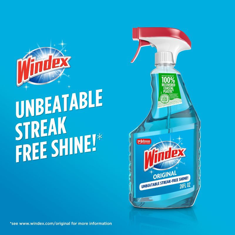 slide 5 of 12, Windex Original Blue Glass Cleaner Spray - 26 fl oz, 26 fl oz