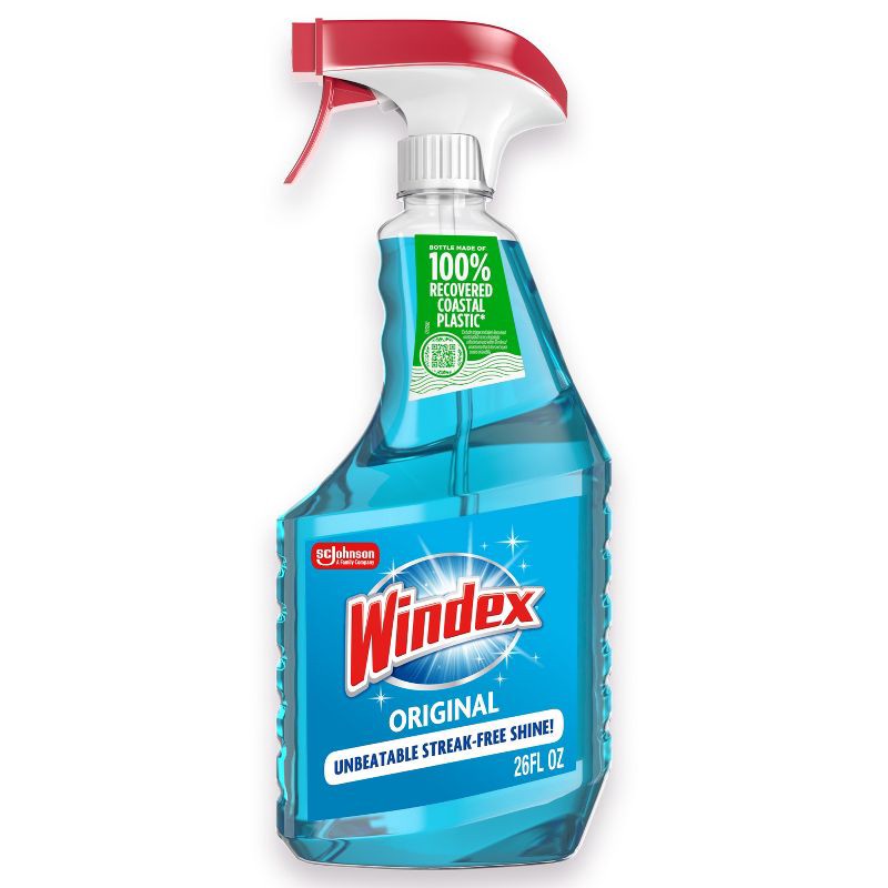 slide 1 of 12, Windex Original Blue Window and Glass Cleaner Spray - 26 fl oz, 26 fl oz