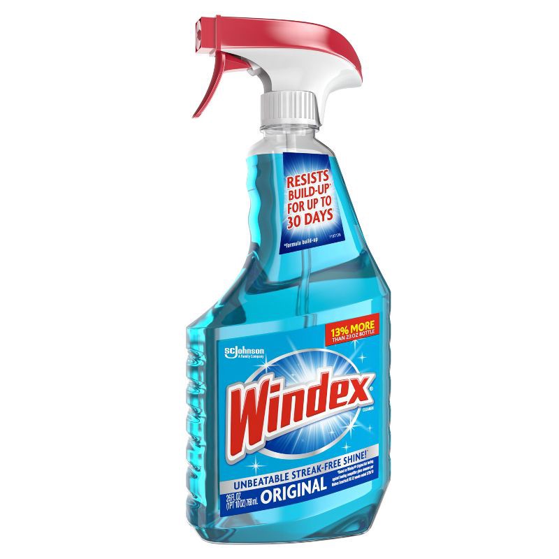 slide 11 of 12, Windex Original Blue Glass Cleaner Spray - 26 fl oz, 26 fl oz
