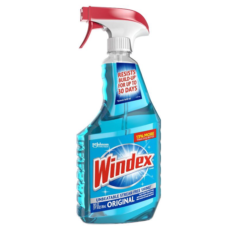 slide 11 of 12, Windex Original Blue Glass Cleaner Spray - 26 fl oz, 26 fl oz